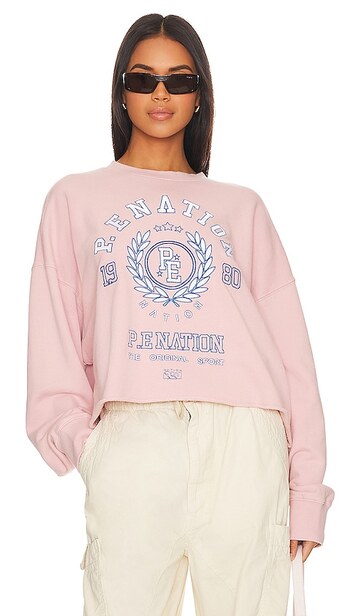 p.e nation vermont sweater in pink