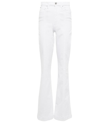 7 For All Mankind Dojo high-rise flared jeans in white