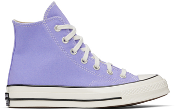 Converse Purple Chuck 70 Vintage Sneakers in white