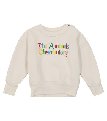 The Animals Observatory Baby printed cotton sweatshirt in white