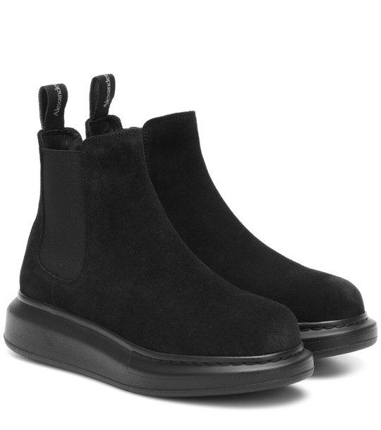 Alexander McQueen Suede ankle boots in black