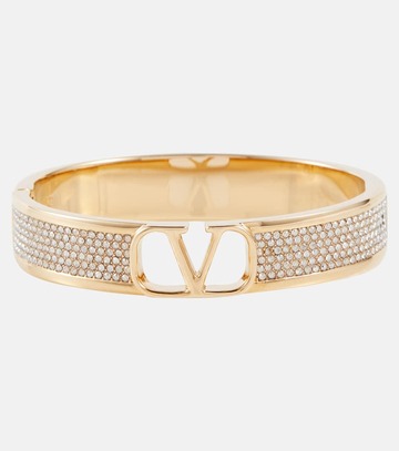 valentino vlogo signature swarovski®-embellished bangle in gold