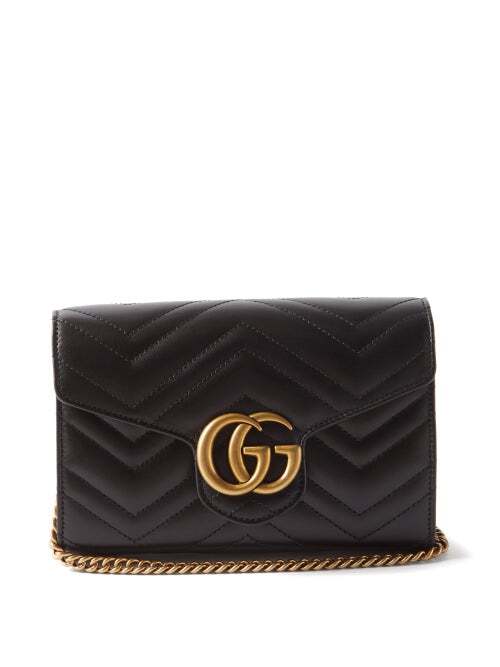 Gucci - GG Marmont Mini Quilted-leather Cross-body Bag - Womens - Black