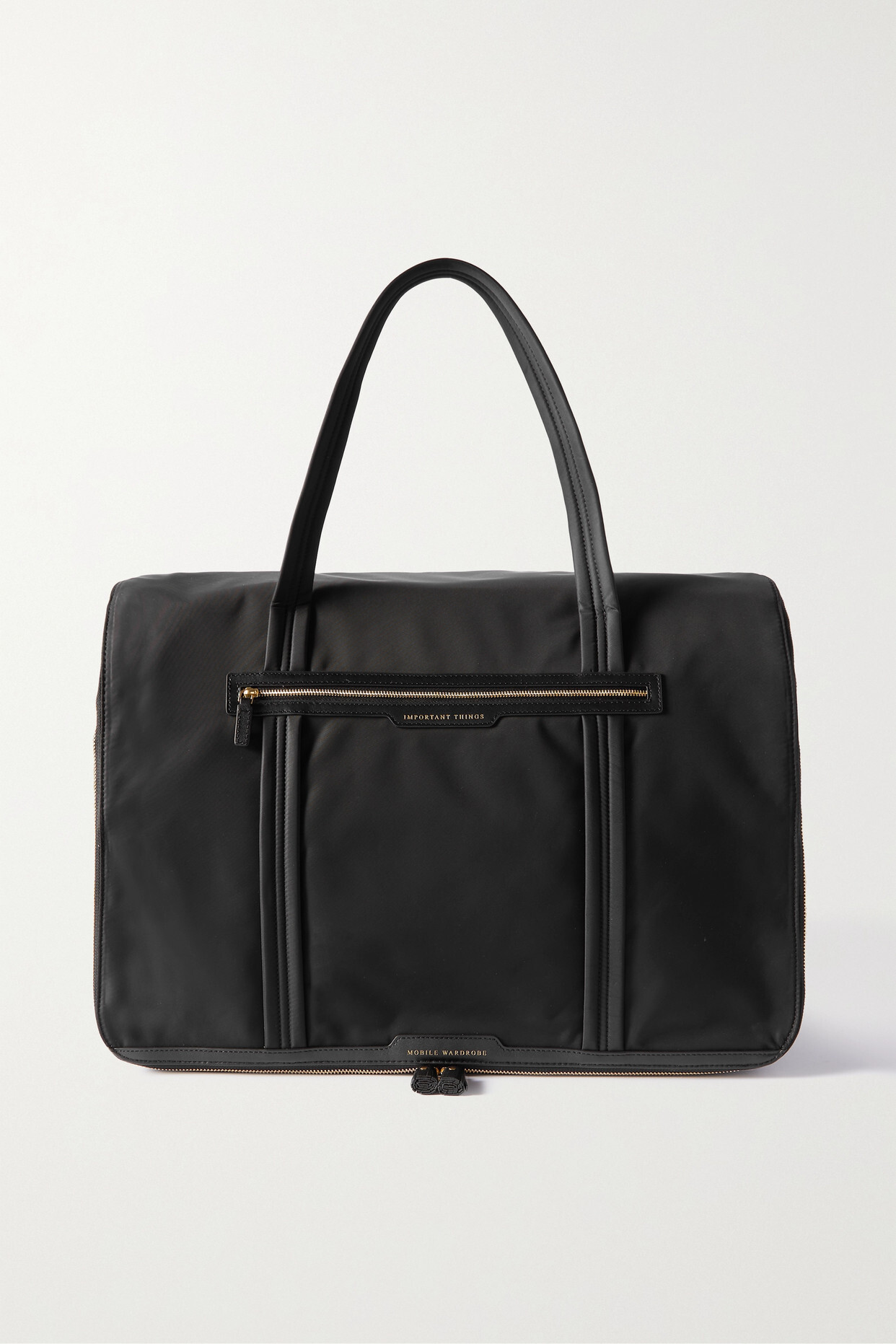 Anya Hindmarch - Mobile Wardrobe Leather-trimmed Econyl Weekend Bag - Black