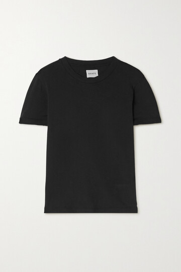 khaite - emmylou cotton-jersey t-shirt - black