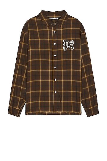 palm angels shirt in brown