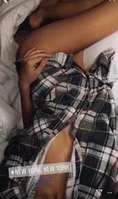 shirt,alexis ren,top,long sleeves,button up,button down,flannel,red,grey,black,white,comfy,cozy,lounge,flannel shirt