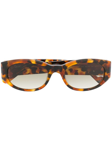 LIU JO slim oval frame sunglasses in brown