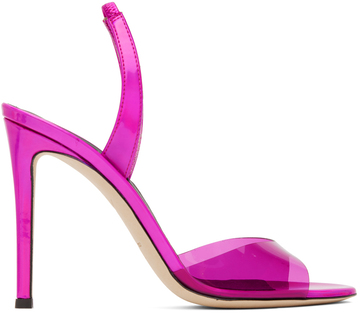 giuseppe zanotti pink slingback heeled sandals
