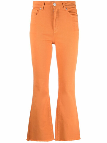federica tosi high-waist flared trousers - orange