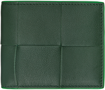 bottega veneta green bifold wallet
