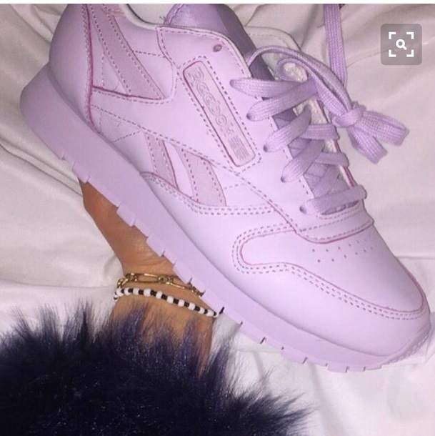 shoes, lavender reebok classic shoes 