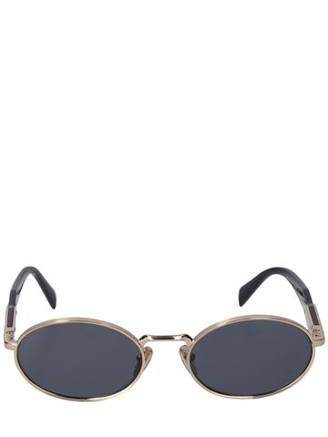 PRADA Heritage Oval Metal Sunglasses in black / grey