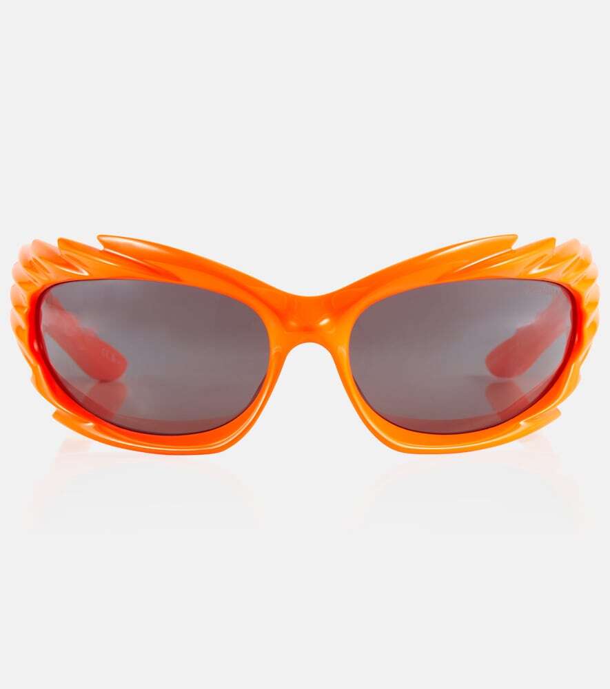 Balenciaga Spike rectangular sunglasses in orange