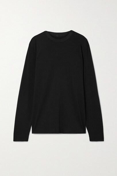 Skims - Boyfriend Stretch-modal And Cotton-blend Jersey T-shirt - Onyx in black