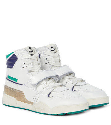 Isabel Marant Alsee leather high-top sneakers in white