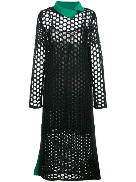 3.1 Phillip Lim open-knit midi dress in black