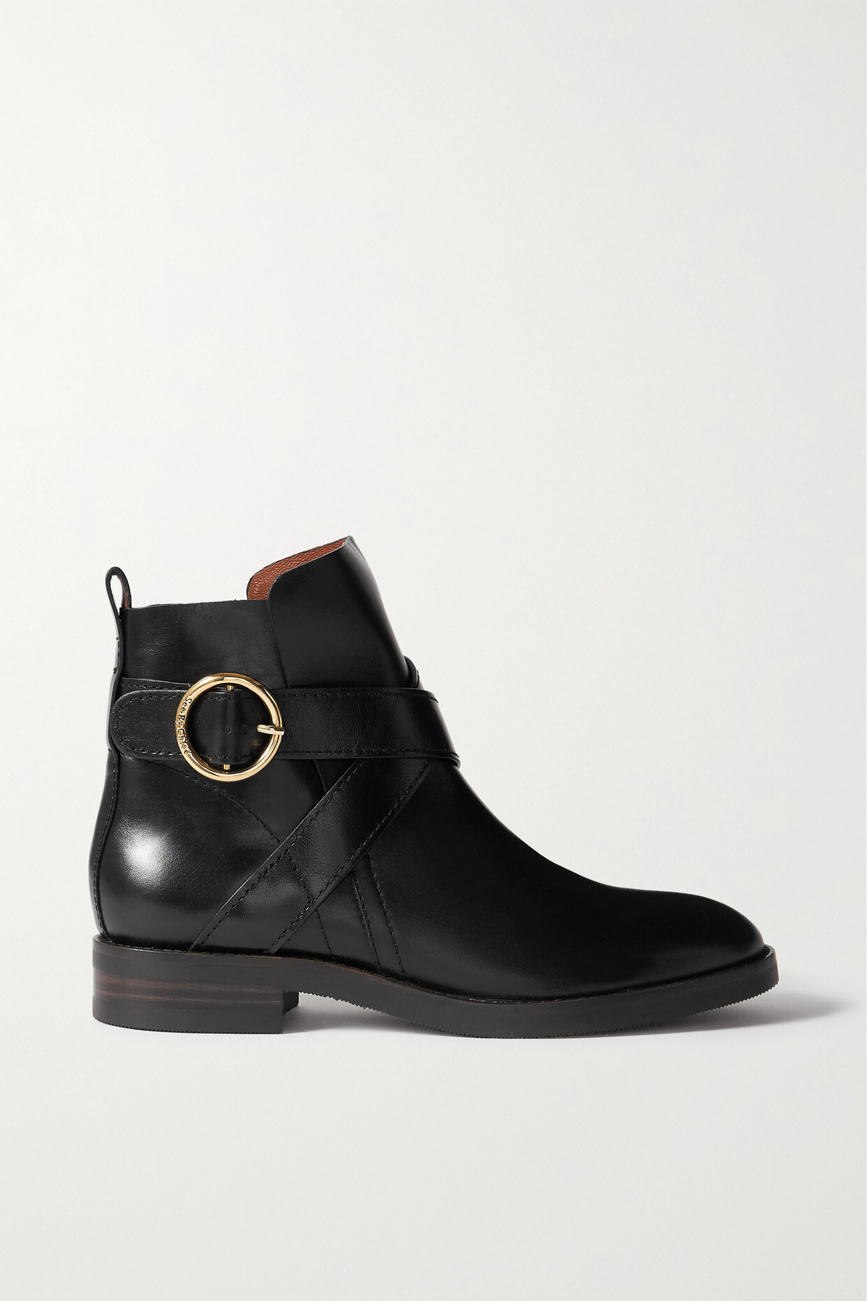 See By Chloé See By Chloé - Lyna Leather Ankle Boots - Black