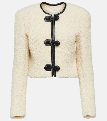 Isabel Marant Gradila leather-trimmed wool jacket in beige