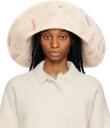Jacquemus Beige 'Le Chapeau Lagrima' Bucket Hat in multi