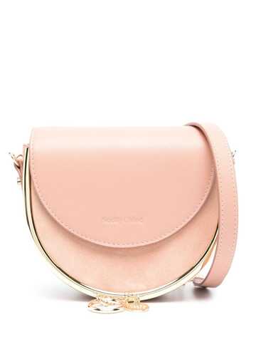 see by chloé see by chloé small mara leather shoulder bag - pink