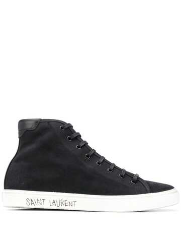 saint laurent malibu high-top sneakers - black