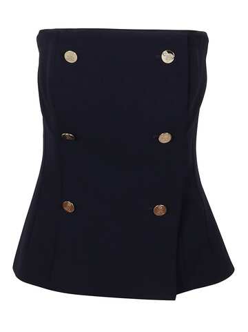 Ralph Lauren Evalina-strapless-blouse in navy