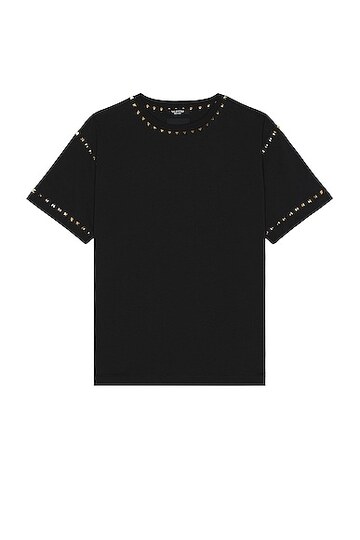 valentino rockstud t-shirt in black