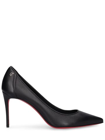 christian louboutin 85mm sporty kate leather pumps in black