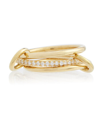 Spinelli Kilcollin Sonny 18kt yellow gold linked rings with diamonds