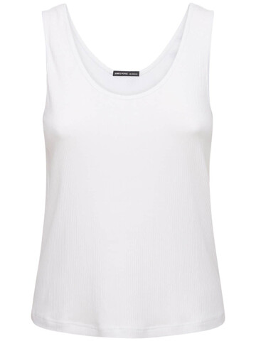JAMES PERSE Relaxed Cotton Ribbed Tank Top in white
