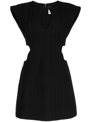 acler riddells cut-out mini dress - black