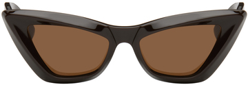 bottega veneta brown pointed cat-eye sunglasses