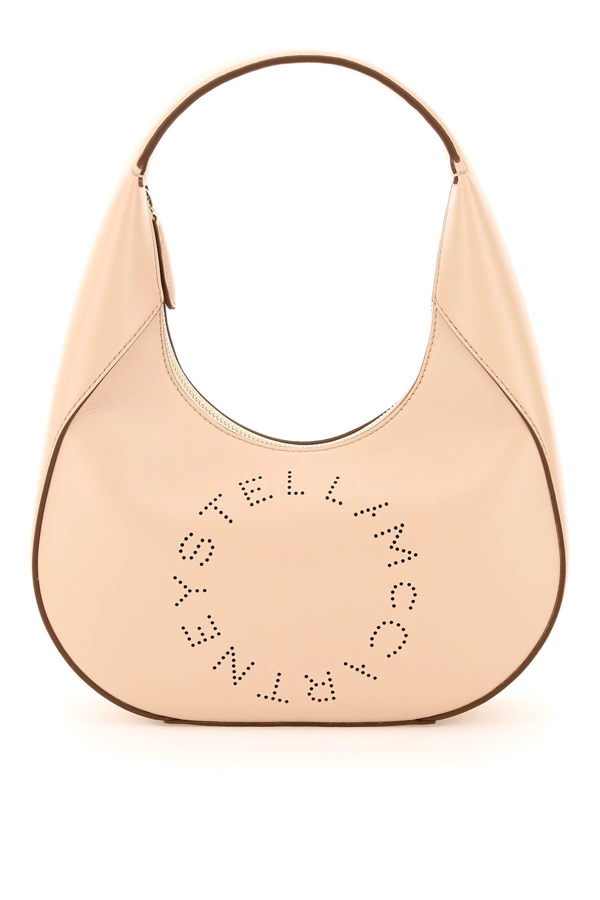 Stella McCartney Small Hobo Bag With Logo in blush