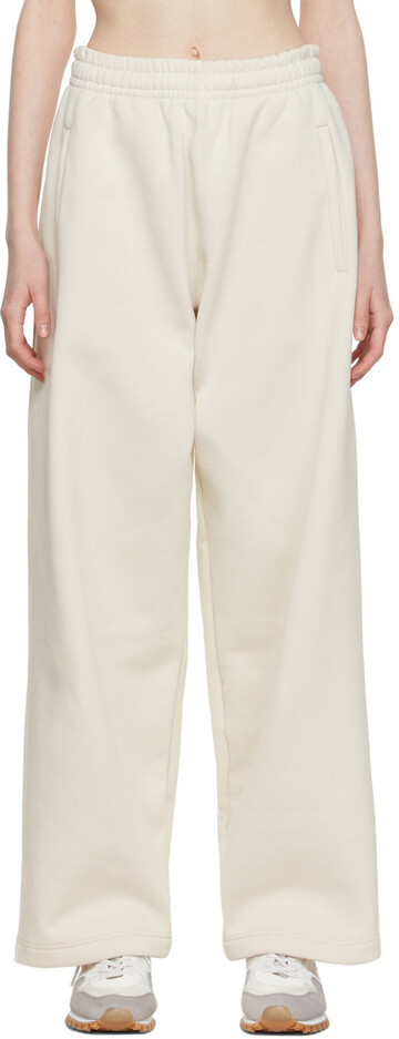 VAARA Off-White Fleece Lounge Pants in neutral