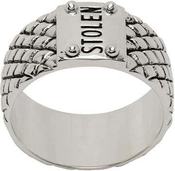 stolen girlfriends club silver wide snake ring