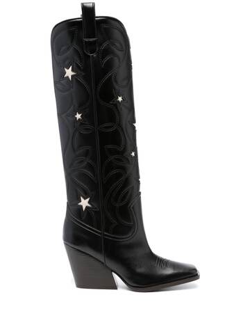 stella mccartney black star 80mm cowboy boots