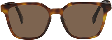 fendi tortoiseshell diagonal sunglasses in brown