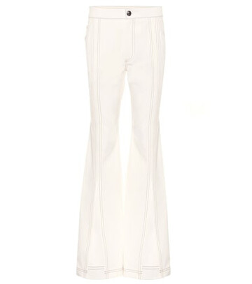 Chloé High-rise flared jeans in white