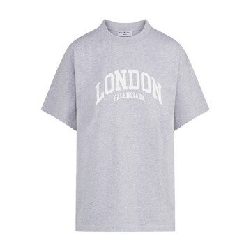 Balenciaga Cities London T-Shirt Medium Fit in grey / white