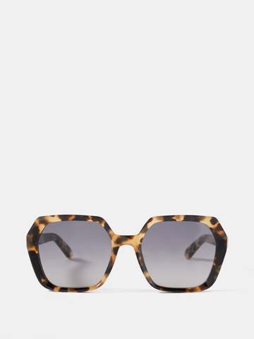 dior - diormidnight s2f square acetate sunglasses - womens - tortoiseshell