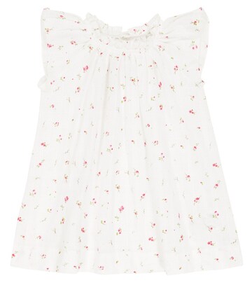 Bonpoint Baby floral cotton dress in white