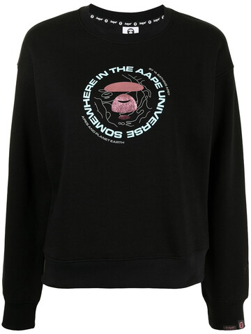 AAPE BY *A BATHING APE® AAPE BY *A BATHING APE® logo print sweatshirt - Black