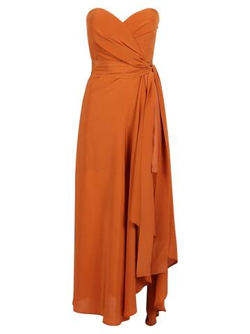 Federica Tosi Knotted Silk Dress in orange