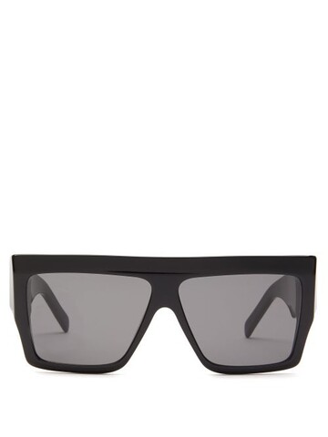 celine eyewear - flat top acetate sunglasses - womens - black
