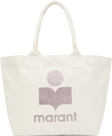 isabel marant white small yenky tote in ecru