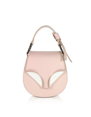 Giaquinto Leather Daphne Mini Shoulder Bag in peach