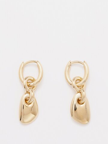 otiumberg - pebble 14kt gold-vermeil hoop earrings - womens - yellow gold