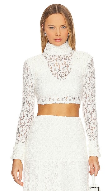alexis scarlette crop top in white