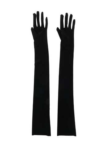 norma kamali stretch-design long gloves - black